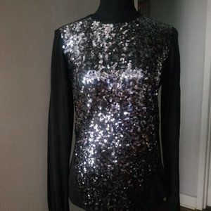 Magashoni Black/Silver Sequin Sweater - Size S